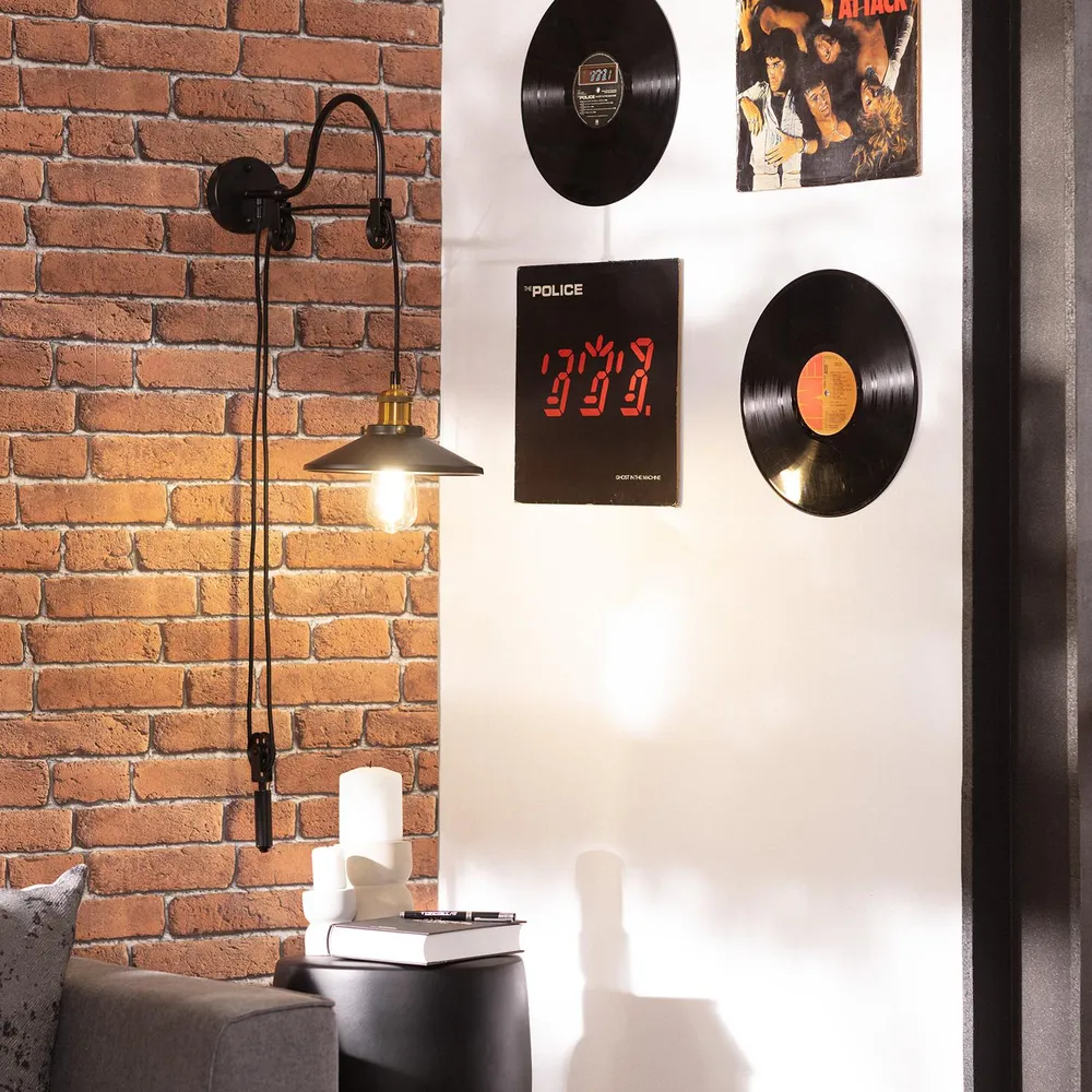 Luminaire en forme Luminaire mural en métal avec éclairage LED Auala