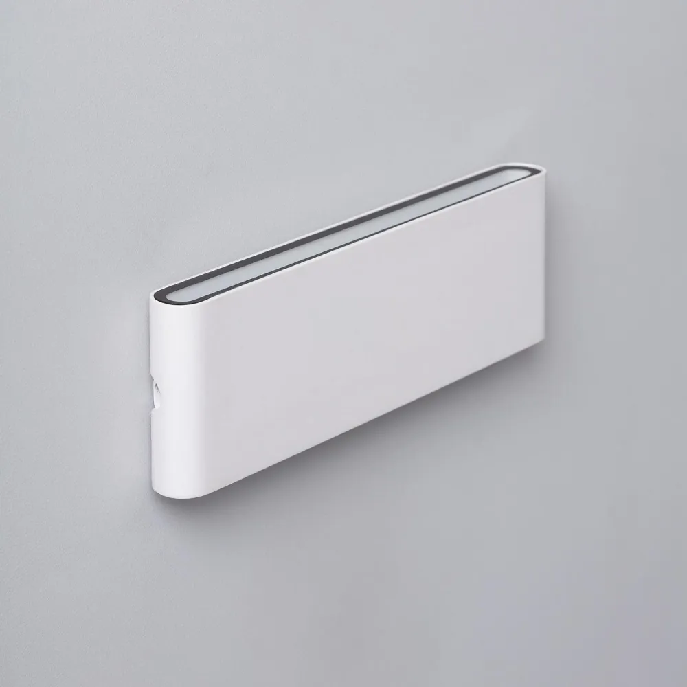 Luminaire mural extérieur 20W à LED rectangulaire en aluminium lumière duo face blanche