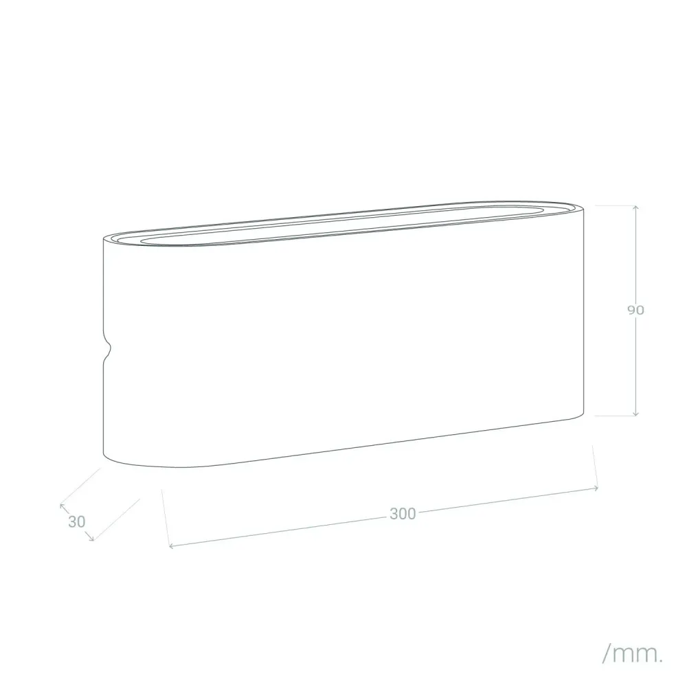 Luminaire mural extérieur 20W à LED rectangulaire en aluminium lumière duo face blanche