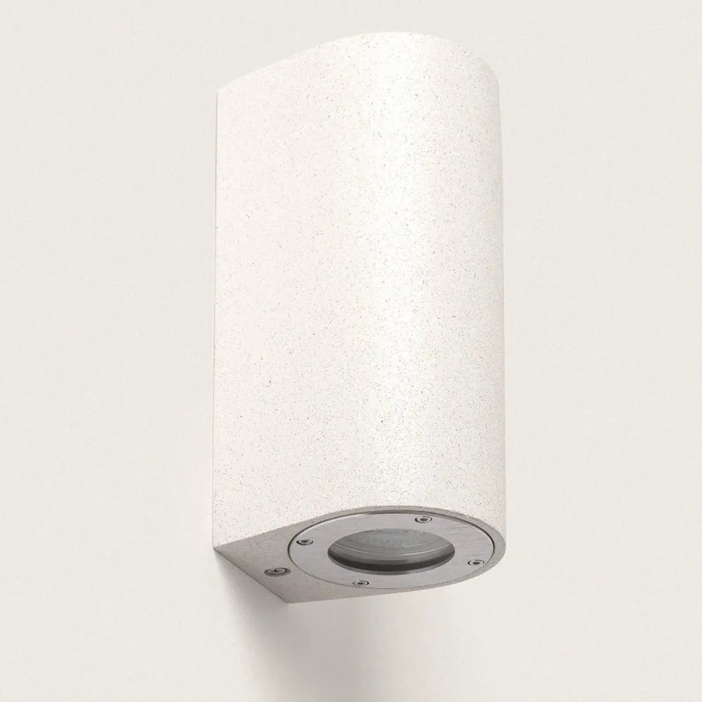 Luminaire mural extérieur en ciment Batu avec éclairage LED biface. en multicolore