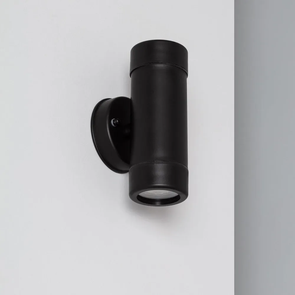 Luminaire mural extérieur satin avec éclairage LED à doublement face