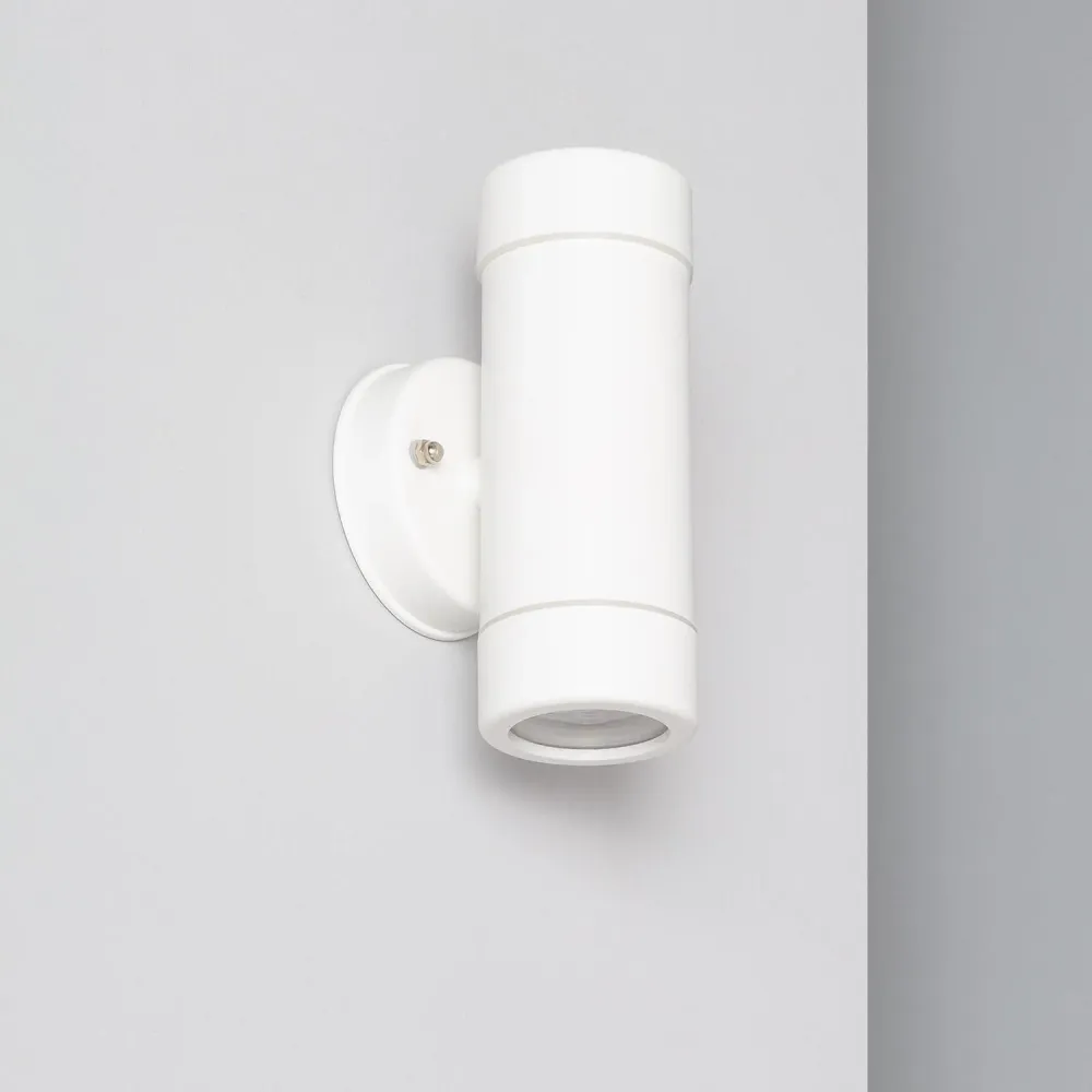 Luminaire mural extérieur satin avec éclairage LED à doublement face