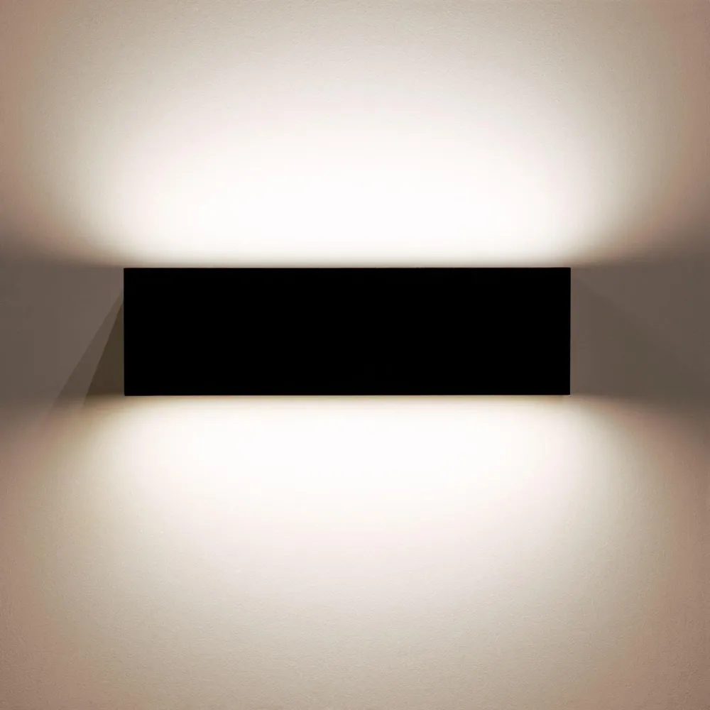Lumière Murale Extérieure LED Noir 10W Biface Rectangulaire Lena avec effet scintillant