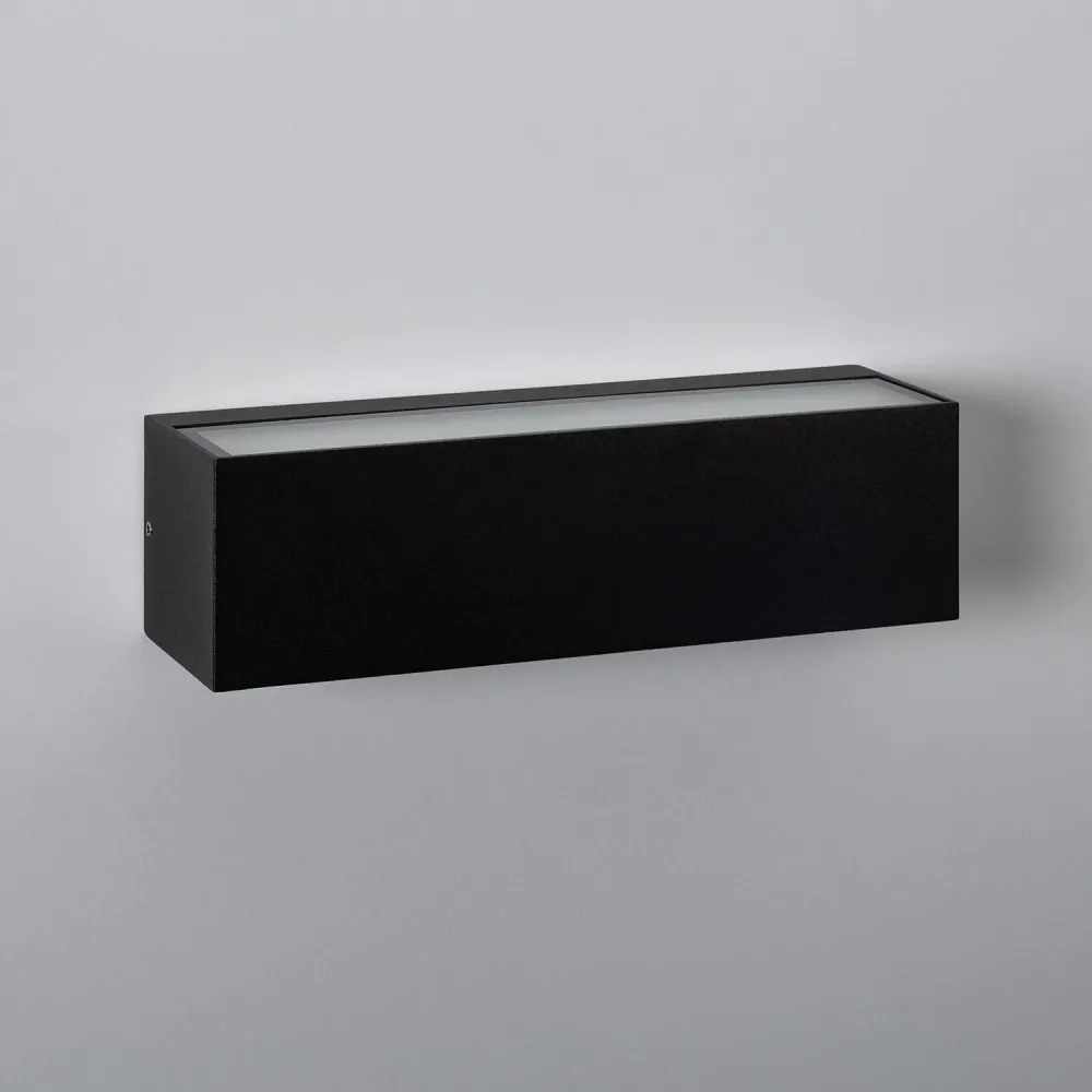 Lumière Murale Extérieure LED Noir 10W Biface Rectangulaire Lena avec effet scintillant