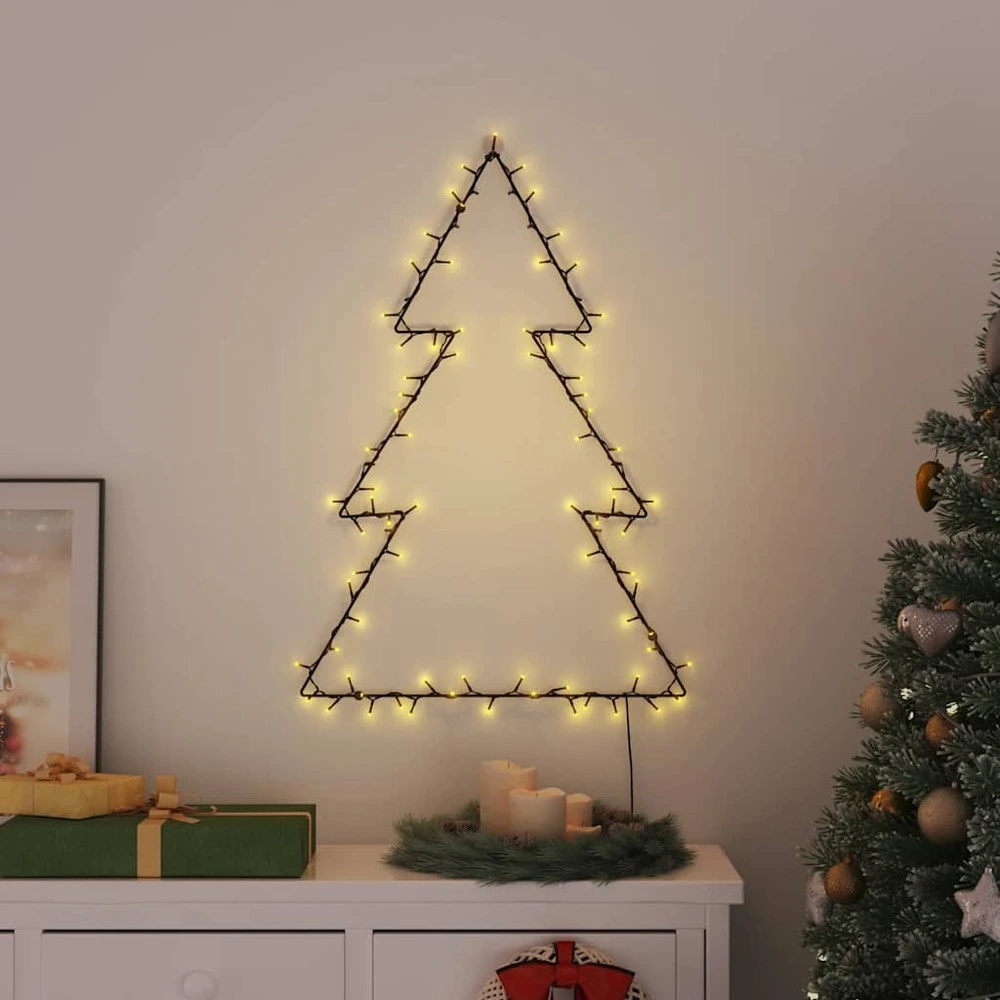 Lumières de noël silhouette d'arbre de noël 115 led blanc bouillant pour ambiance cosy