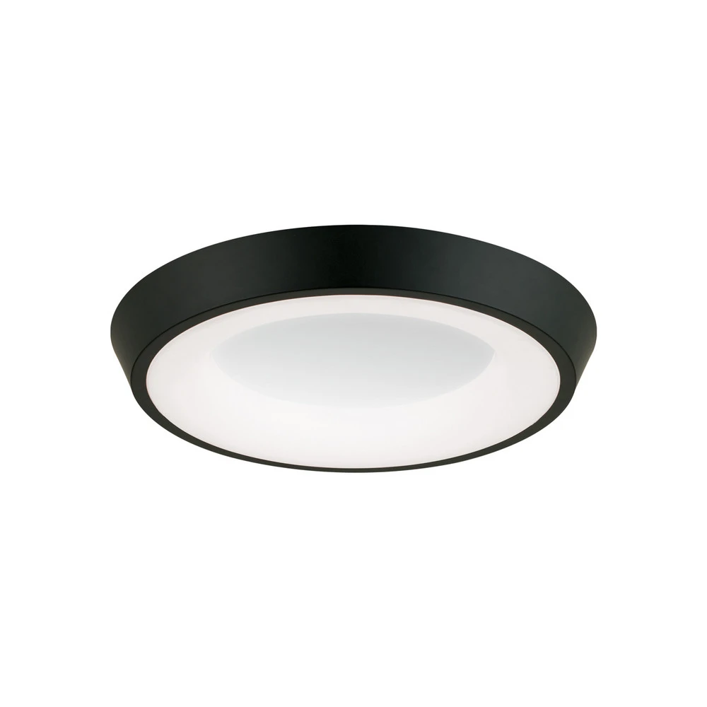 Lustre à cristaux Plafonnier LED Look, noir/blanc