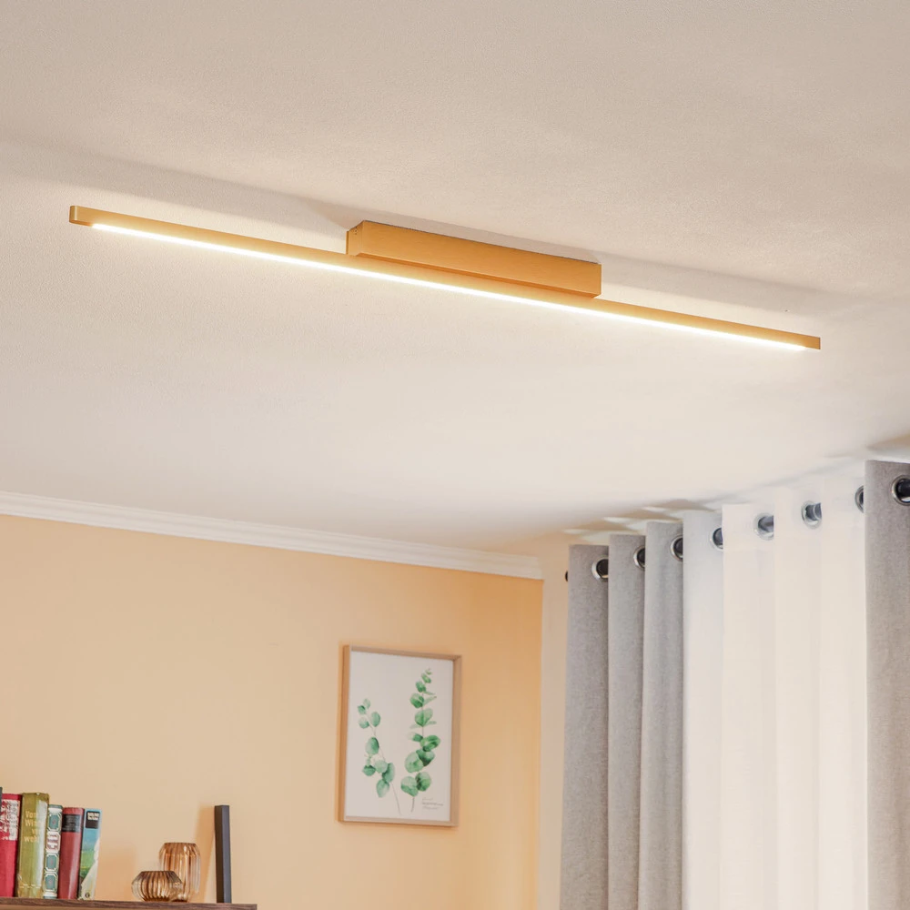 Lustre à cristaux Quitani Talon plafonnier LED, laiton anodisé
