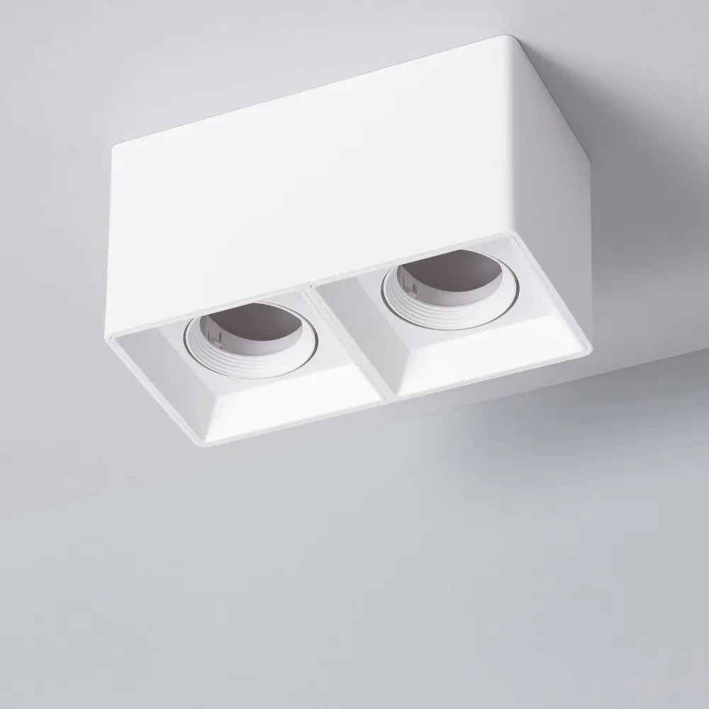 Lustre LED rectangulaire avec doublement source de lumière intégrée pour ambiance cosy