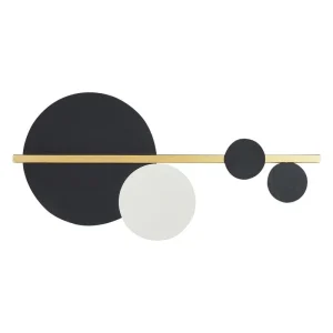 En métal LED Wall Lamp Black and Gold PARTIA