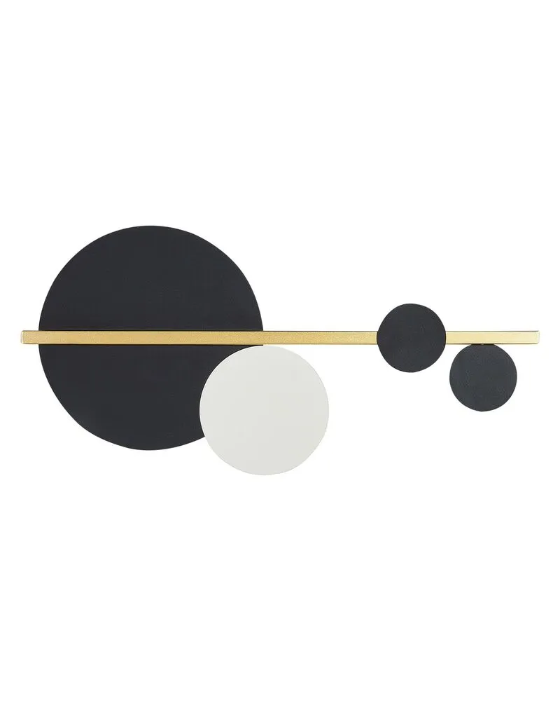 En métal LED Wall Lamp Black and Gold PARTIA