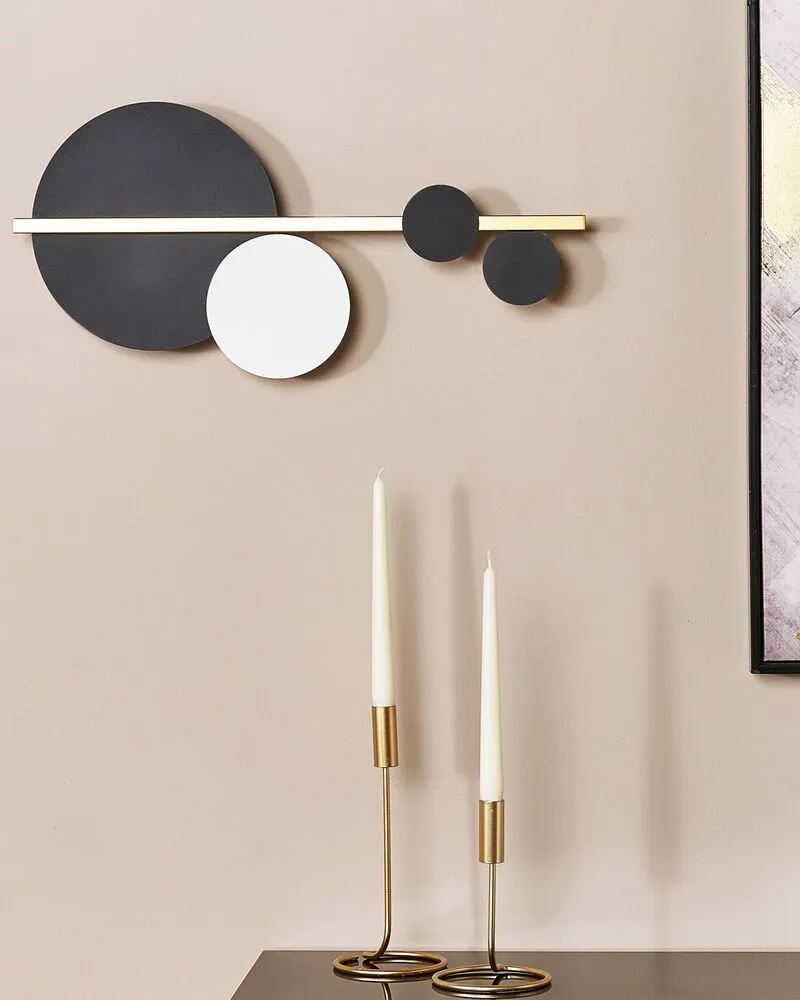 En métal LED Wall Lamp Black and Gold PARTIA