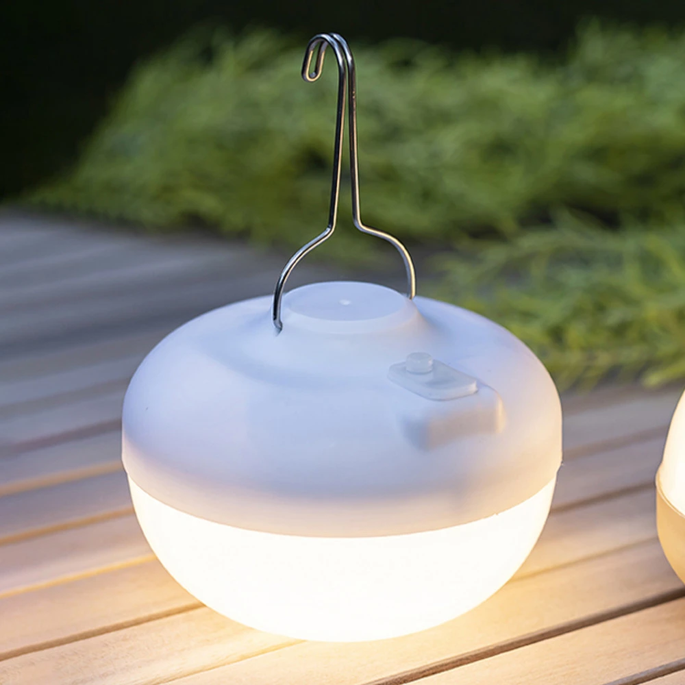 Newgarden Merisier lampe décorative LED, blanche avec base en bois