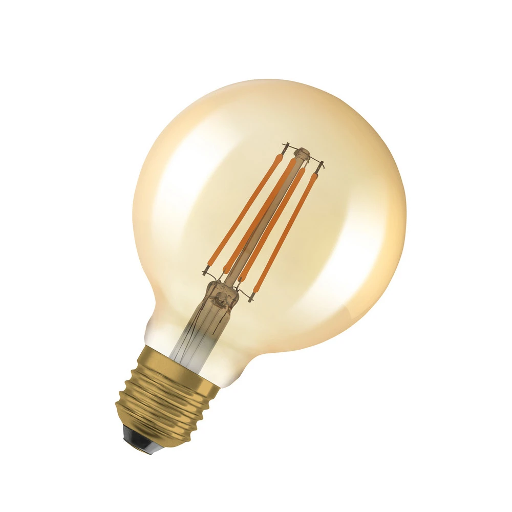 OSRAM LED Vieux style 1906, G95, E27, 6,5 W, or, 2.400 K, intensité variable.
