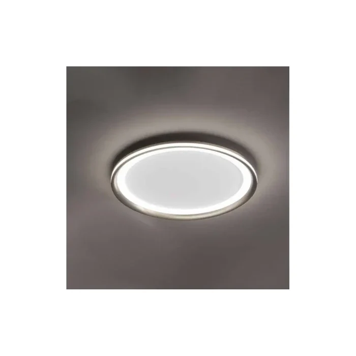 PLAFONIERA MODERNA EDGE LED DIAMENTRO 40CM avec base en bois