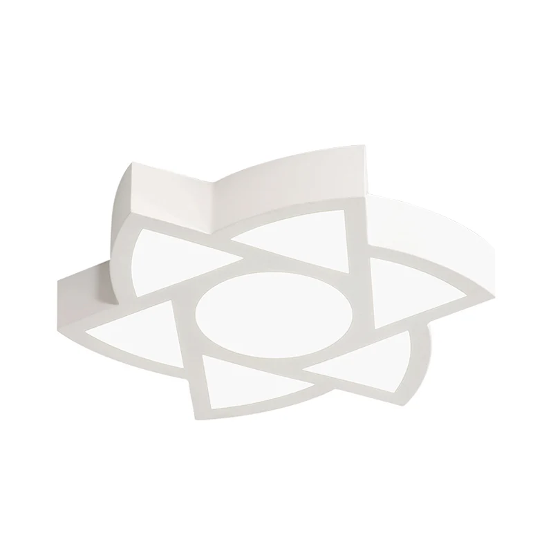 Plafonnier encastré Art déco en acrylique, luminaire LED pour salon avec télécommande