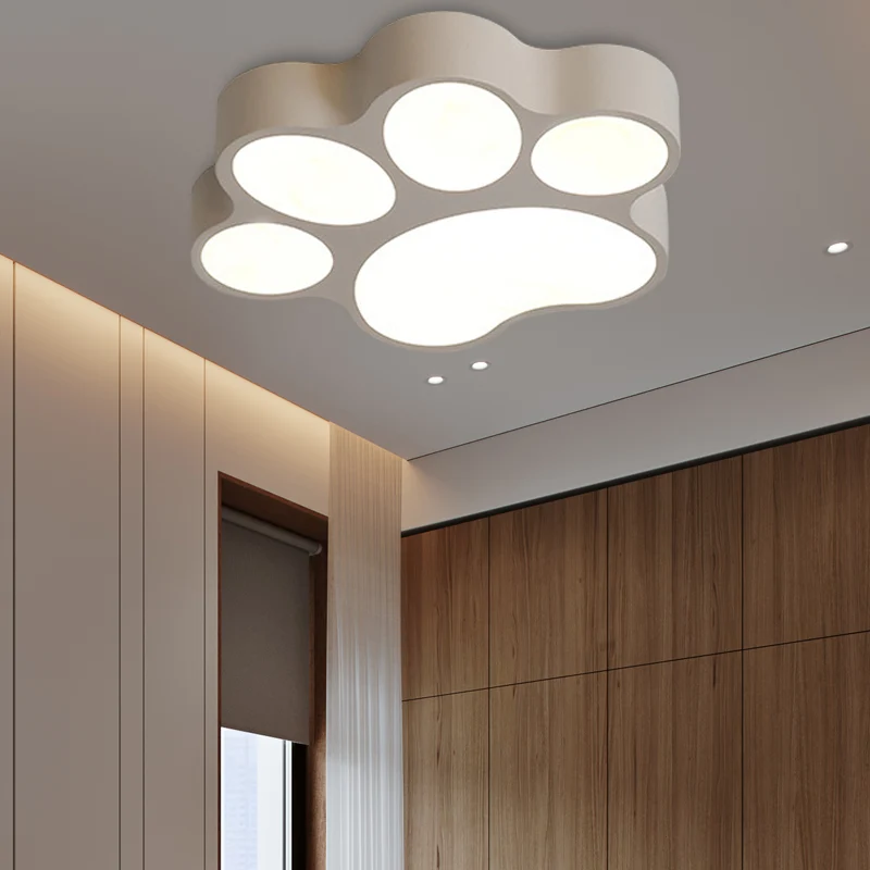 Plafonnier encastré Art déco en acrylique, luminaire LED pour salon avec télécommande