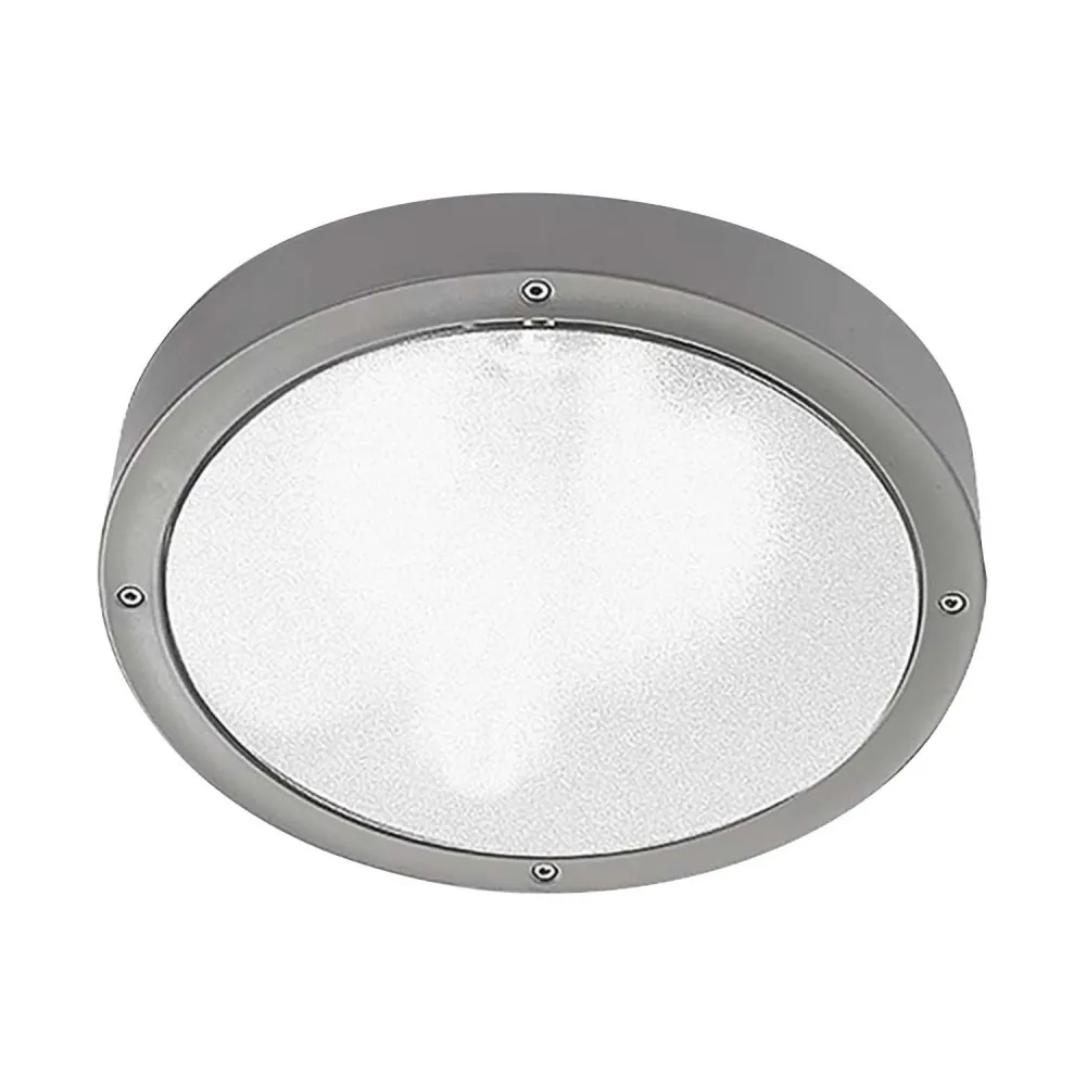 Plafonnier LED 14.5W Technopolymer IP65 LEDS-C4 Réf 15-9491-34-CL avec base en bois