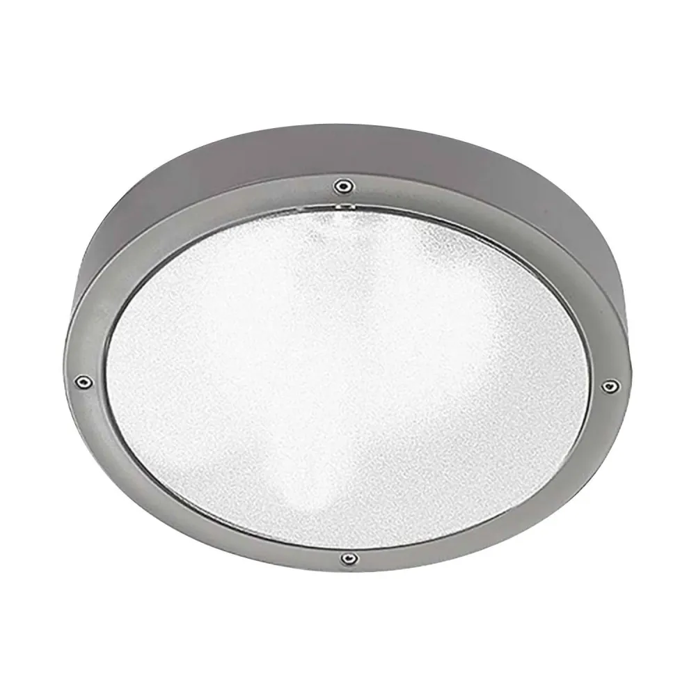 Plafonnier LED 14.5W Technopolymer IP65 LEDS-C4 Réf 15-9491-34-CL avec base en bois
