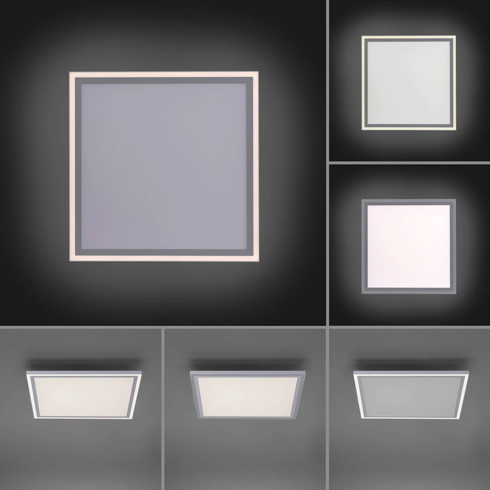 Plafonnier LED Edging, tunable blanc pur, 46x46 cm