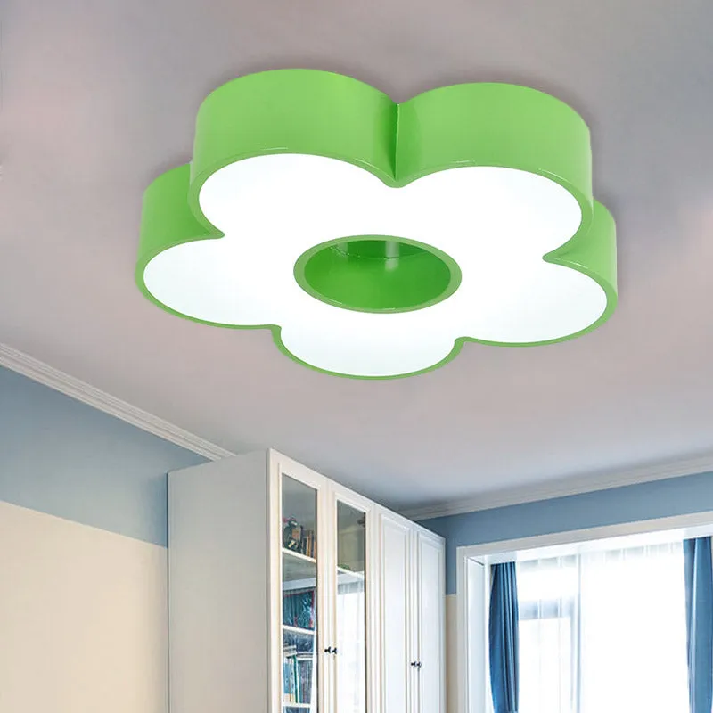 Plafonnier LED en forme de fleur en acrylique, créatif, rouge/jaune/bleu, proche du plafond, pour la maternelle pour chamb...