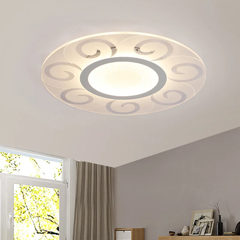 Plafonnier LED en forme de fleur en acrylique, plafonnier novateur de Style nordique en blanc pour salle d'étude