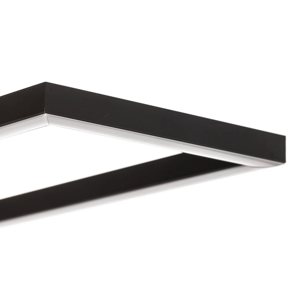 Plafonnier LED Frame, télécommande, noir pour fêtes et événements