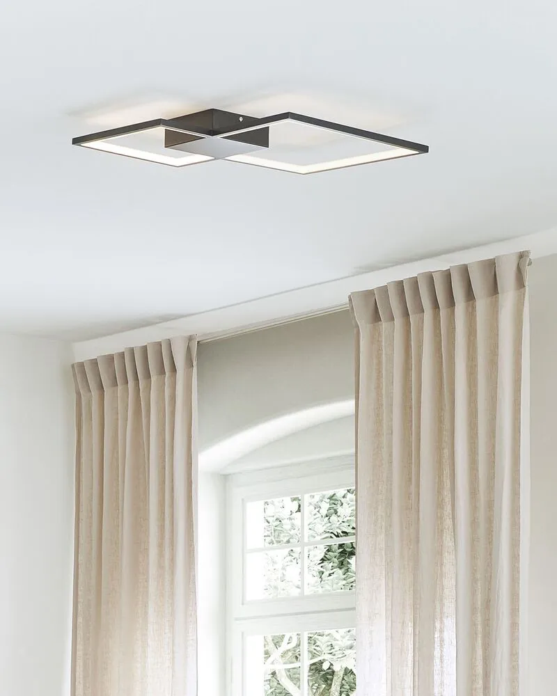 Plafonnier LED en métal noir OKSU Style industriel