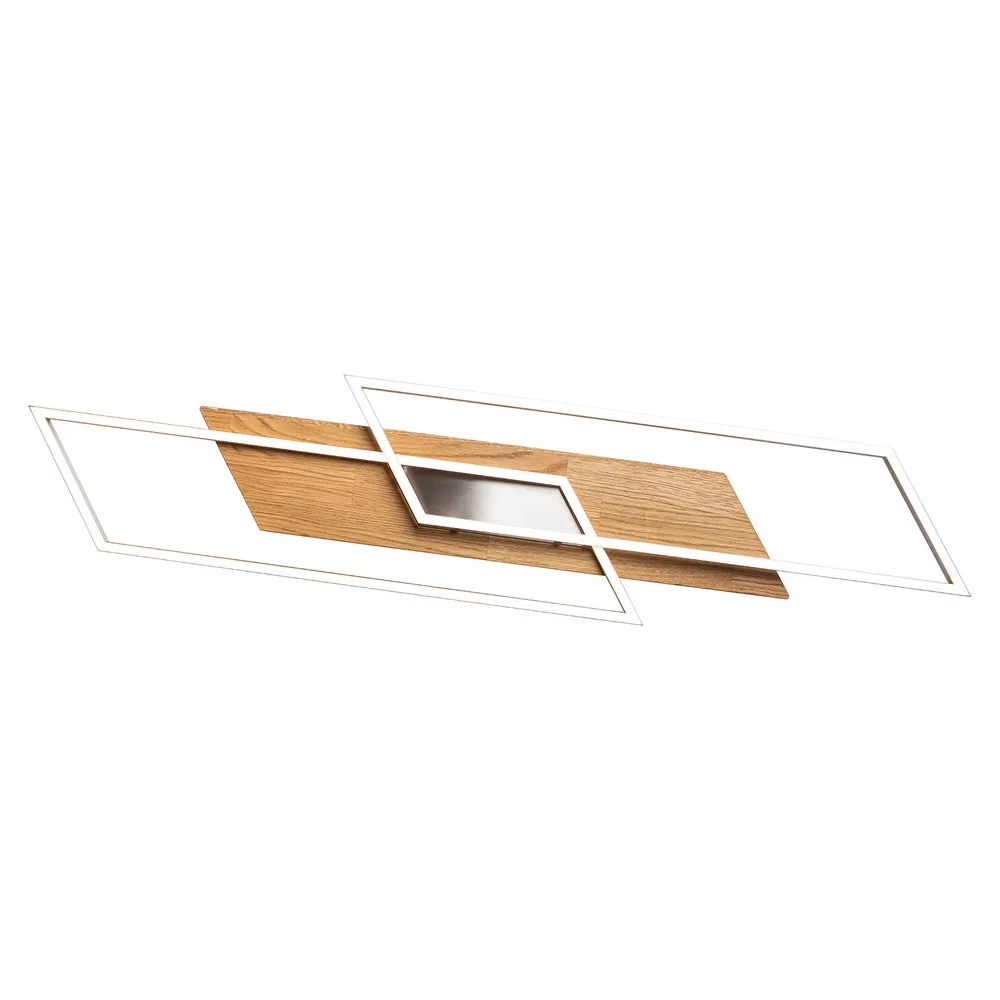 Plafonnier LED Panama XL, chêne naturel pour décoration de Noël
