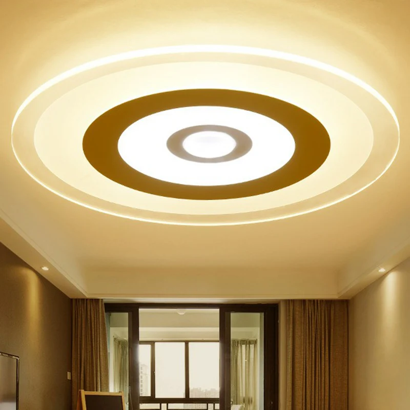 Plafonnier LED rond extra fin Simplicity en acrylique blanc - Plafonnier encastré - Installation Facile