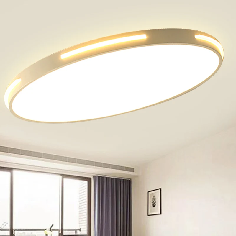 Plafonnier LED rond et fin en acrylique de 23 "/ 27" de diamètre, luminaire de plafond en acrylique de Style Aisé, lumière...