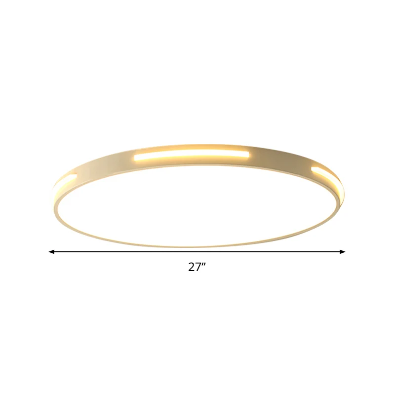 Plafonnier LED rond et fin en acrylique de 23 "/ 27" de diamètre, luminaire de plafond en acrylique de Style Aisé, lumière...