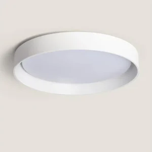 Plafonnier LED Rond Métal 30W CCT Sélectionnable Big Broadwey Ø550 mm Blanc pour fêtes et événements