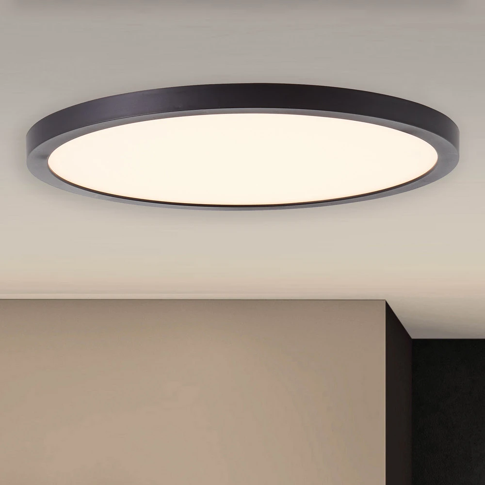 Plafonnier LED Tuco, noir, Ø 25 cm pour décoration de Noël