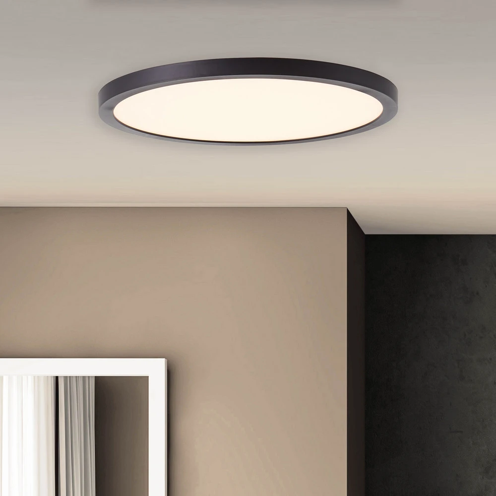 Plafonnier LED Tuco, noir, Ø 25 cm pour décoration de Noël