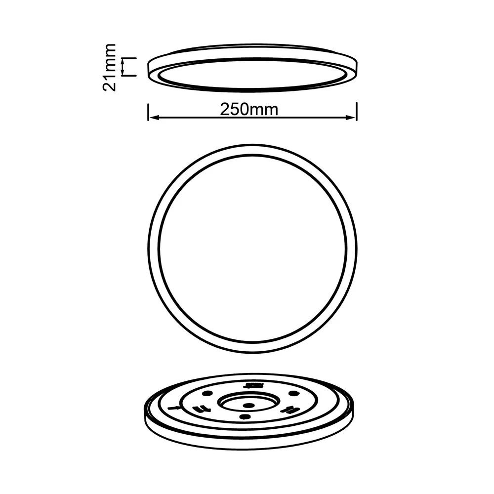 Plafonnier LED Tuco, noir, Ø 25 cm pour décoration de Noël