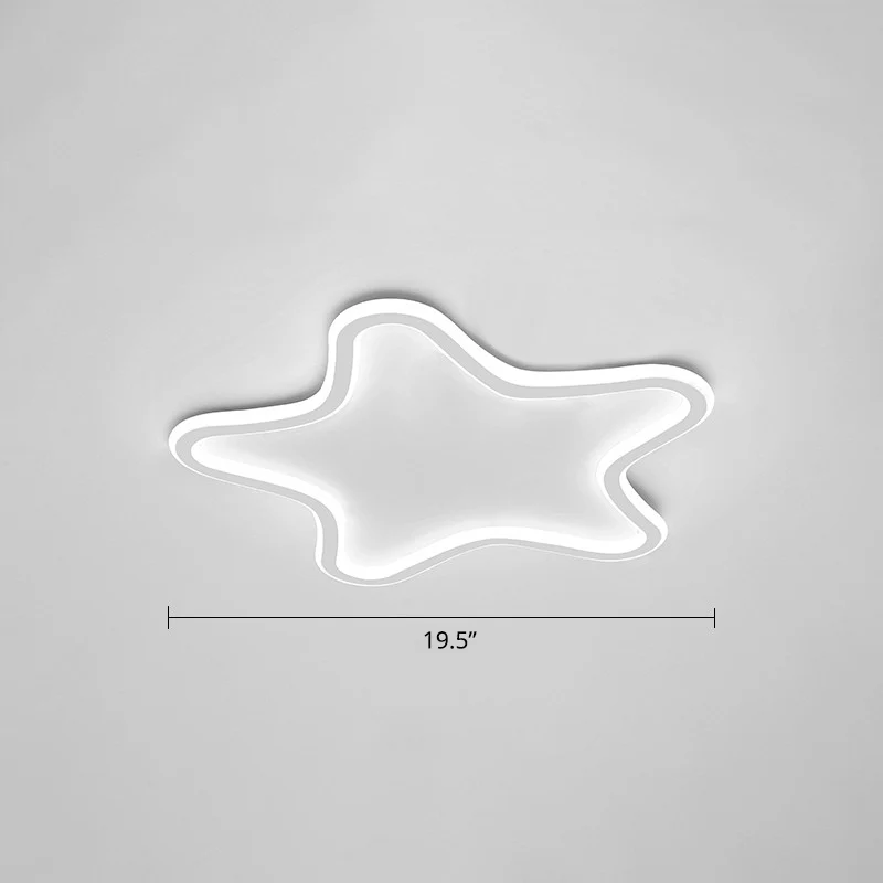 Plafonnier LED ultramince en aluminium pour chambre d'enfant, luminaire décoratif d'intérieur, étoile de dessin animé créa...