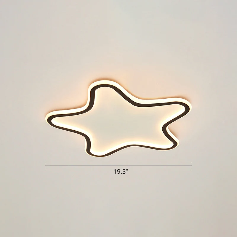 Plafonnier LED ultramince en aluminium pour chambre d'enfant, luminaire décoratif d'intérieur, étoile de dessin animé créa...