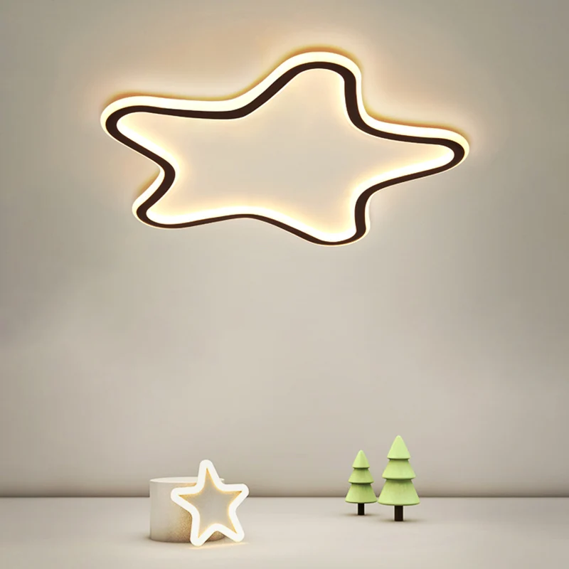 Plafonnier LED ultramince en aluminium pour chambre d'enfant, luminaire décoratif d'intérieur, étoile de dessin animé créa...