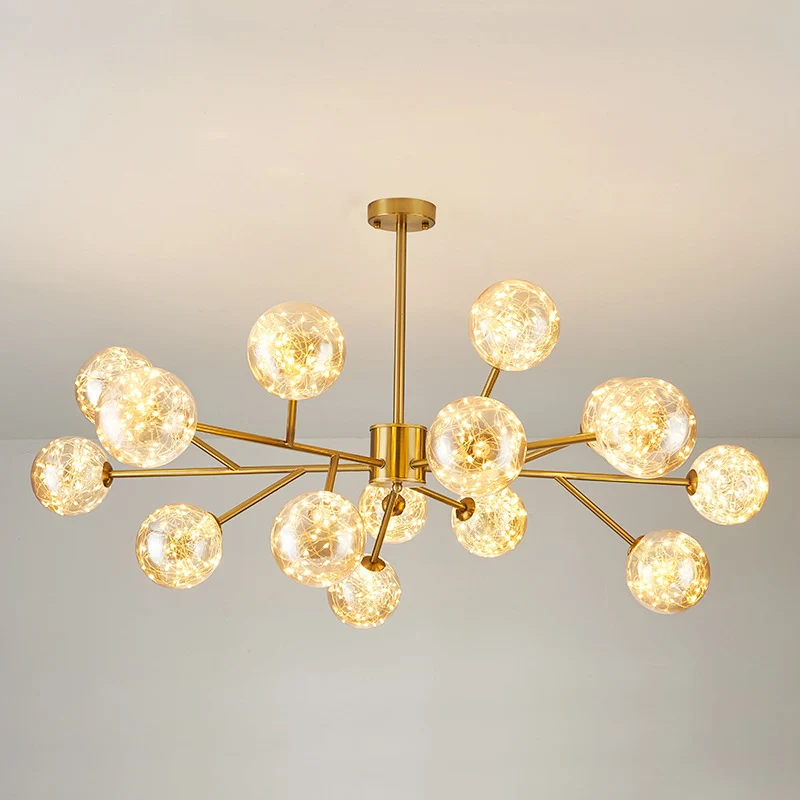 Plafonnier LED en verre transparent, sphère de Style moderne, luminaire décoratif d'intérieur, rêvé pour un salon