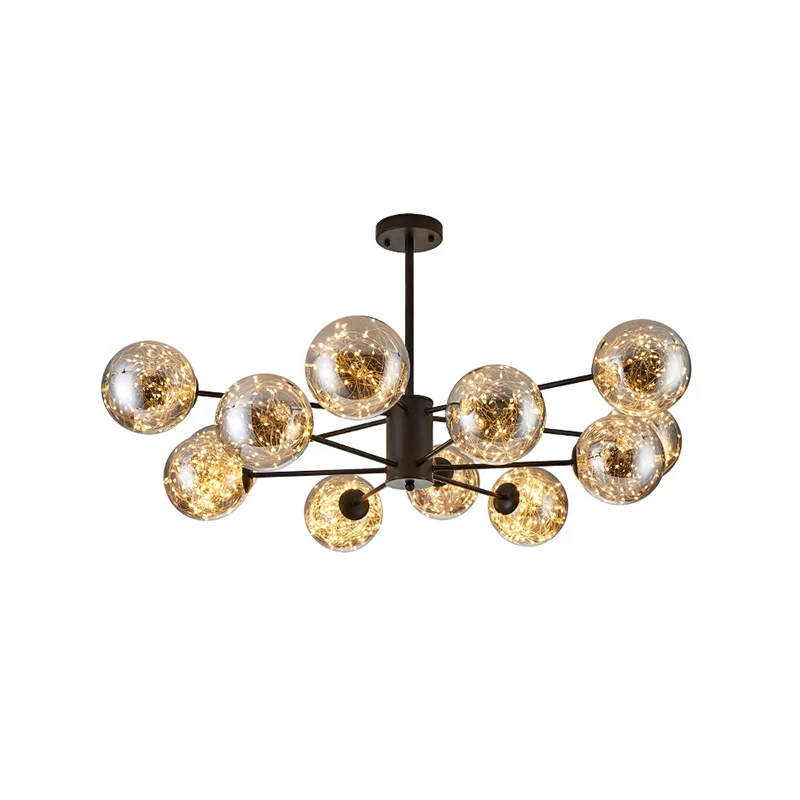Plafonnier LED en verre transparent, sphère de Style moderne, luminaire décoratif d'intérieur, rêvé pour un salon