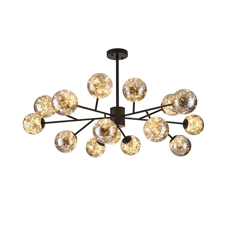 Plafonnier LED en verre transparent, sphère de Style moderne, luminaire décoratif d'intérieur, rêvé pour un salon