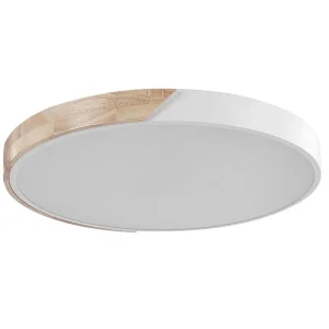 Projecteur à motifs Acier LED Ceiling Lamp White Light Wood PATTANI