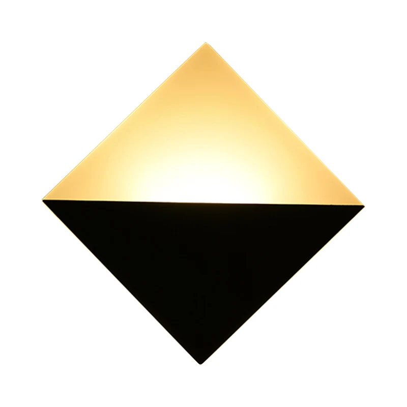 Projecteur à motifs 8" breite, contemporain LED-Wandleuchte mit Acrylschirm, schwarz/weiß, quadratische Wandleuchte