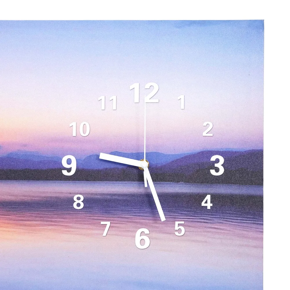 Projecteur à motifs Image LED sur toile illuminée tableau mural minuterie pont horloge murale 110x55cm 04_0003566