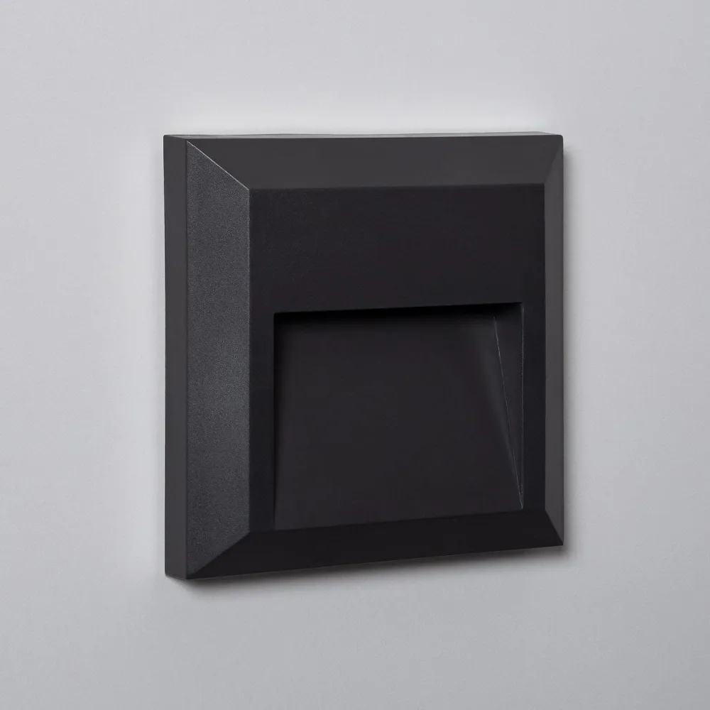 Projecteur à motifs Lampe murale à LED extérieure carrée couleur noire Byron