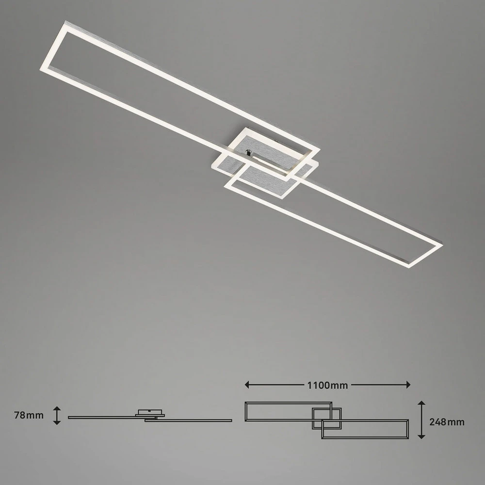 Projecteur à motifs Plafonnier LED Frame S CCT 110x24,8 cm aluminium