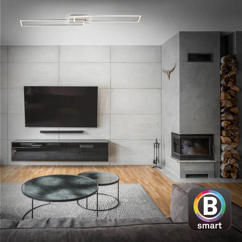 Projecteur à motifs Plafonnier LED Frame S CCT 110x24,8 cm aluminium