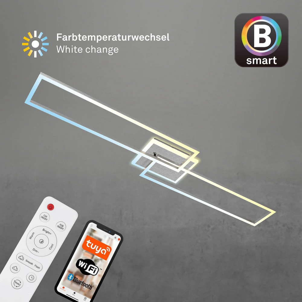 Projecteur à motifs Plafonnier LED Frame S CCT 110x24,8 cm aluminium