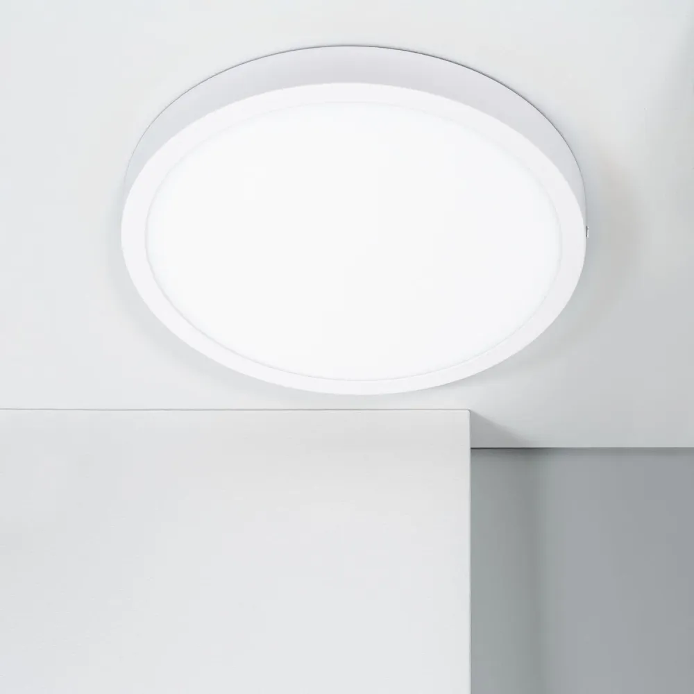 Rond plafonnier LED 24W aluminium Ø280 mm, Fin, CCT réglable SwitchDimm Galán avec effet scintillant