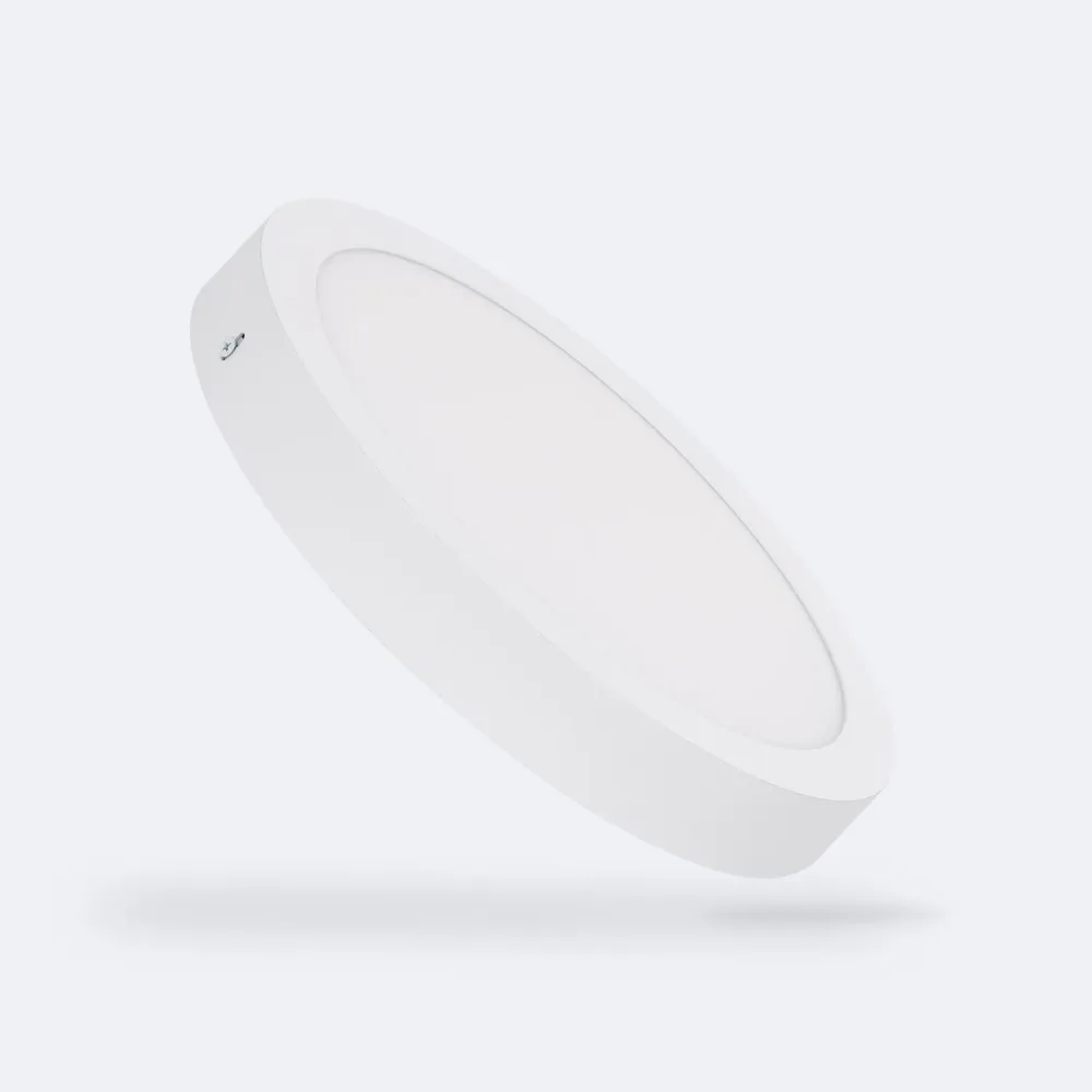 Rond plafonnier LED aluminium 24W Ø300 mm avec variateur Dim To Tempéré.